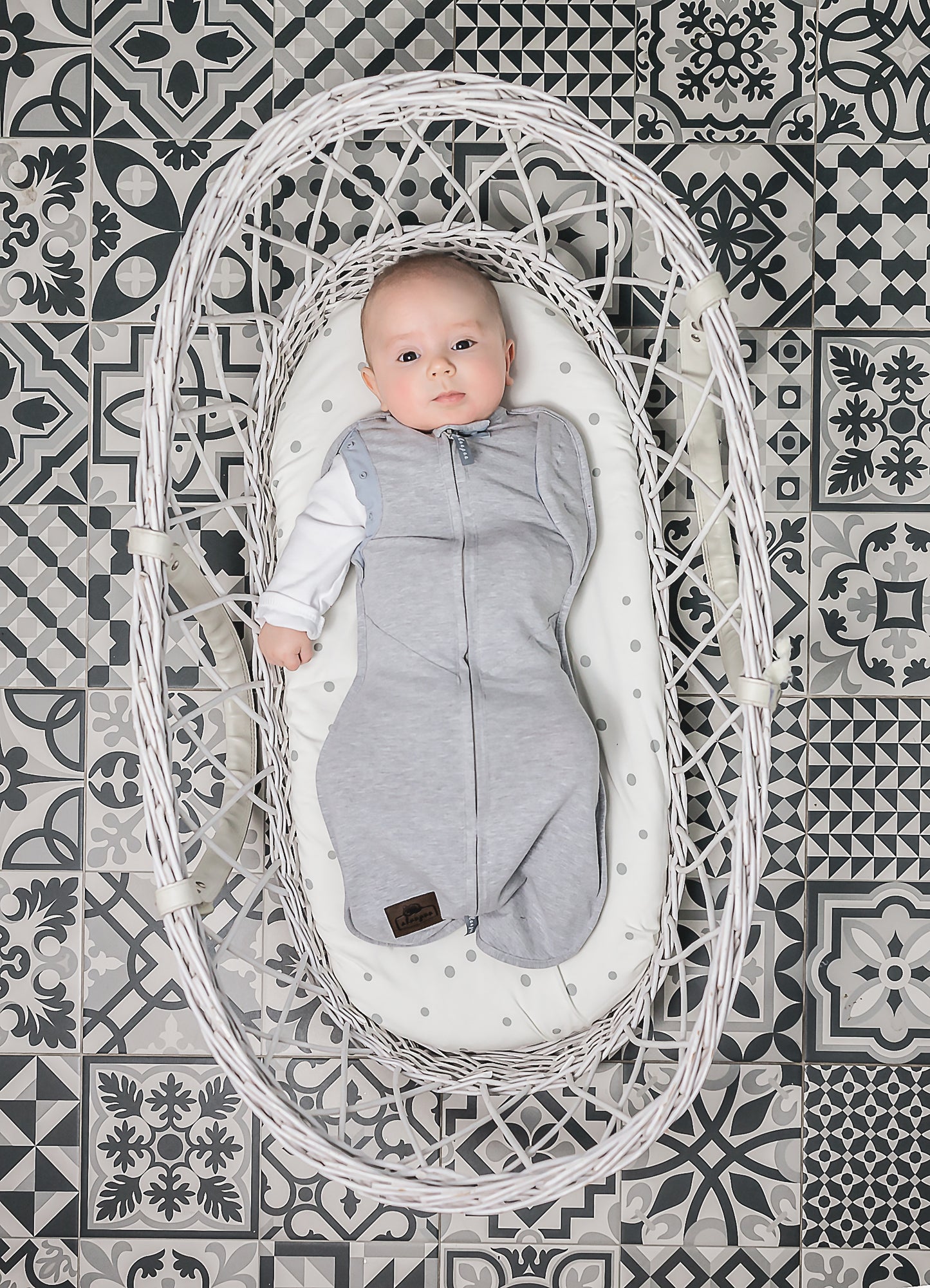 Saculet Swaddle infasat Bebe Bumbac + Caciulita - Second Step