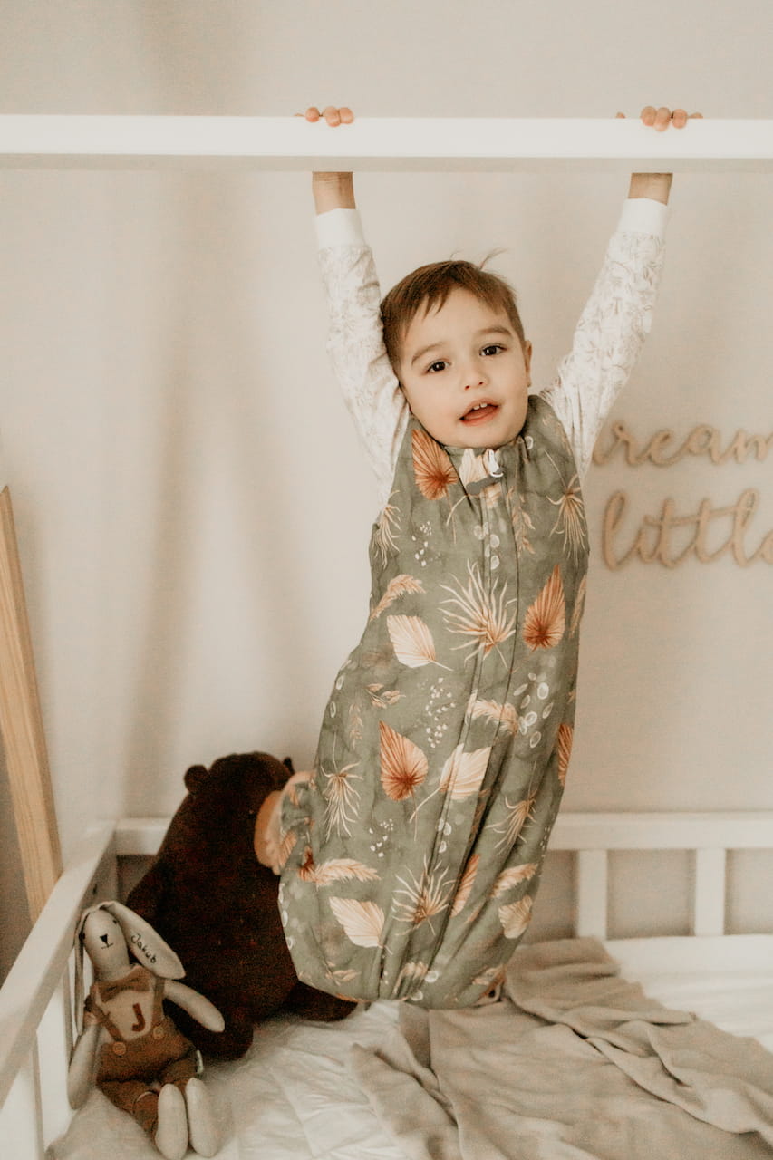 Sac Bumbac dormit cu picioare 2.5 TOG - 3-5 ani Eucalipt Sleepee