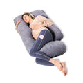 Perna gravide Momcozy Forma U Velvet Dark Grey resigilata