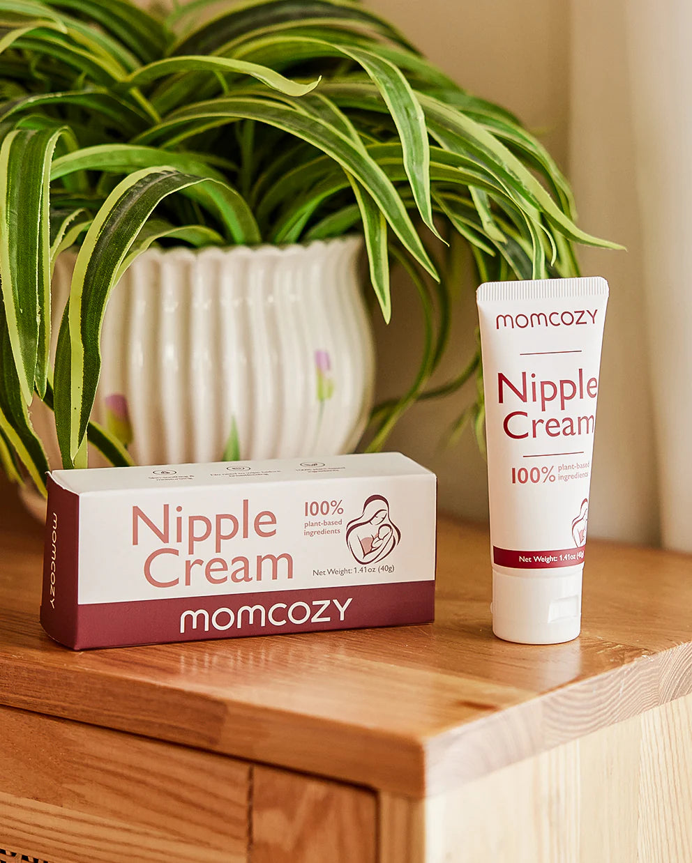 Crema hidratanta naturala mameloane Momcozy, 40 g