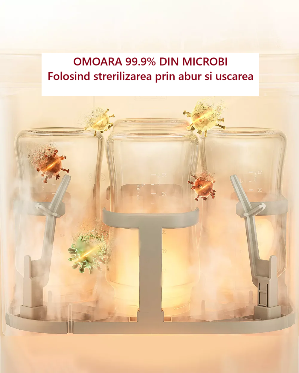 Aparat de spalat si sterilizat biberoane Momcozy KleanPal Pro