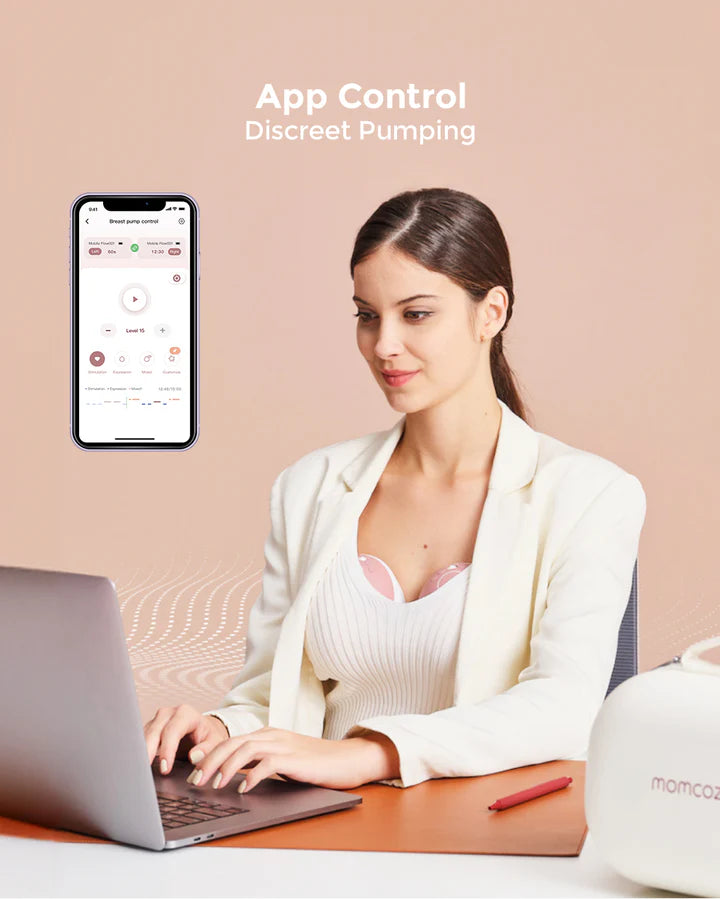 Pompa de san Portabila DUBLA- MOMCOZY MOBILE FLOW M9 Maxima Eficacitate Control Mobil - Gri 2 buc