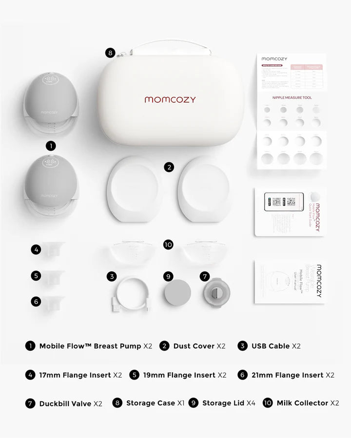 Pompa de san Portabila DUBLA- MOMCOZY MOBILE FLOW M9 Maxima Eficacitate Control Mobil - Gri 2 buc