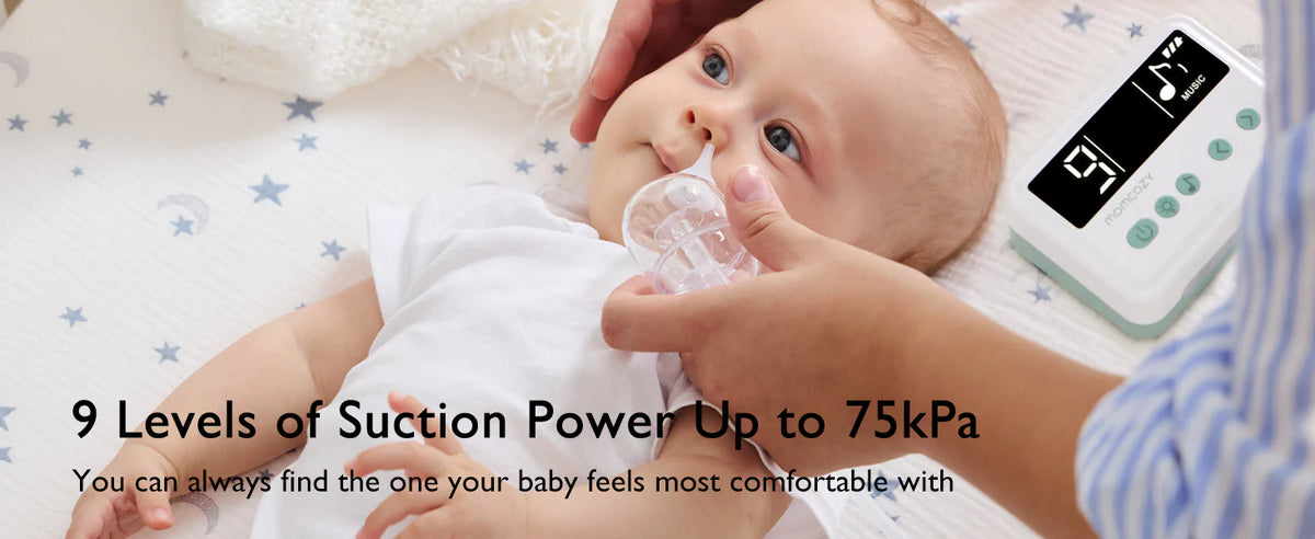 Aspirator Nazal Electric Momcozy Hospital Grade 9 Niveluri Aspiratie cu Sunete