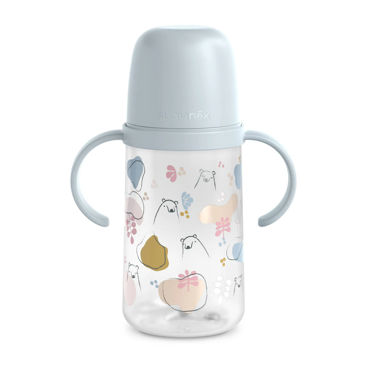 Cana cu cioc din silicon Suavinex Bears 270 ml