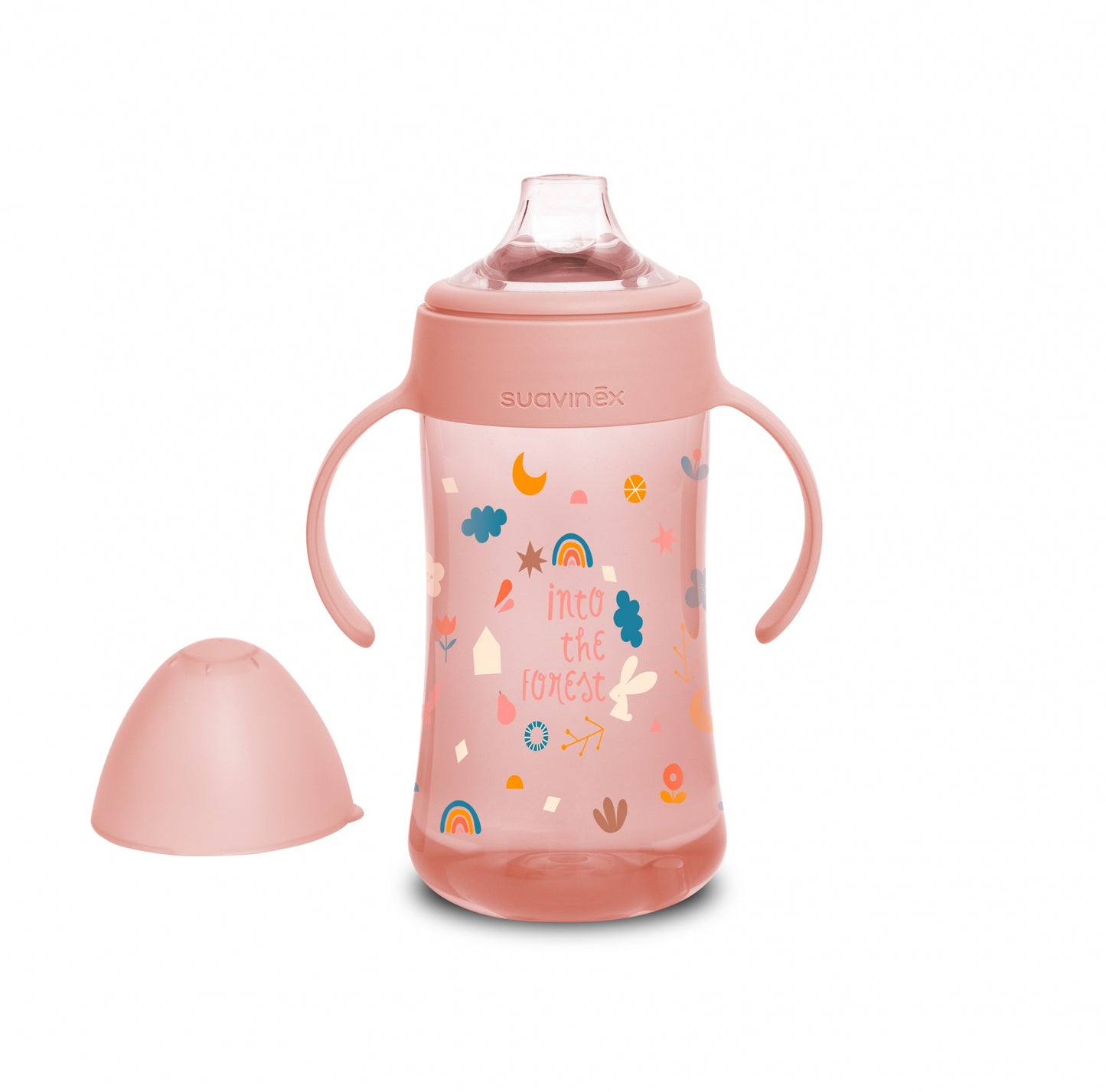 A doua cana cu mustiuc din silicon Suavinex Forest 270 ml