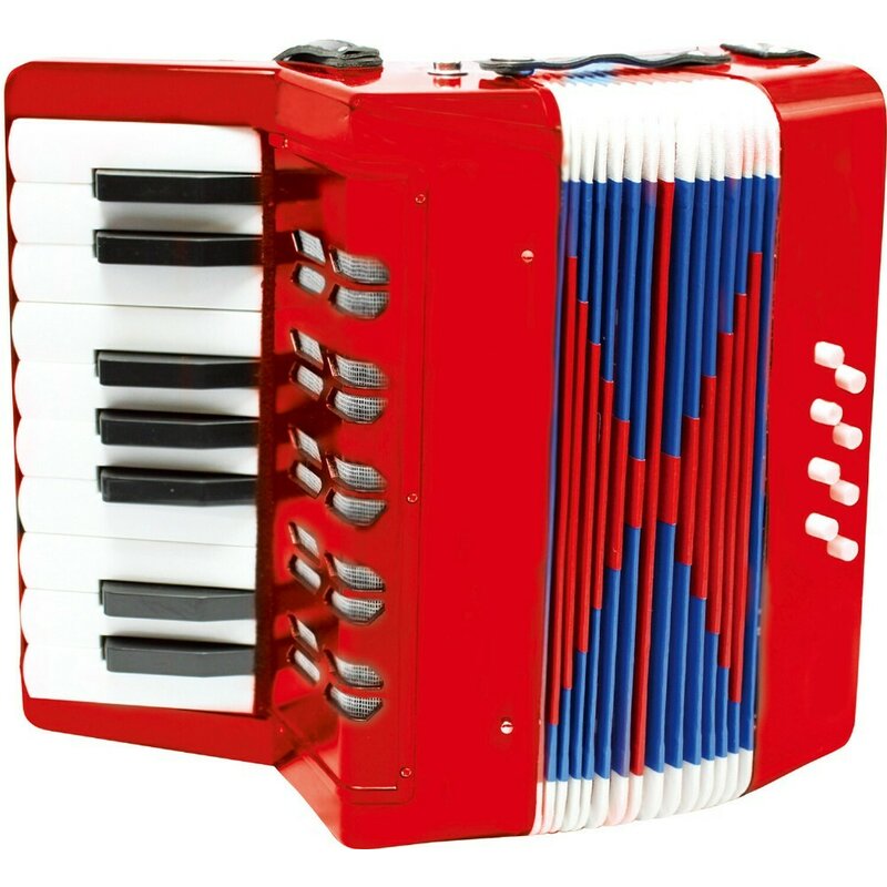 Acordeon pentru Copii Free2Play 17 Clape 8 Bass-uri Rosu 3 Ani Plus