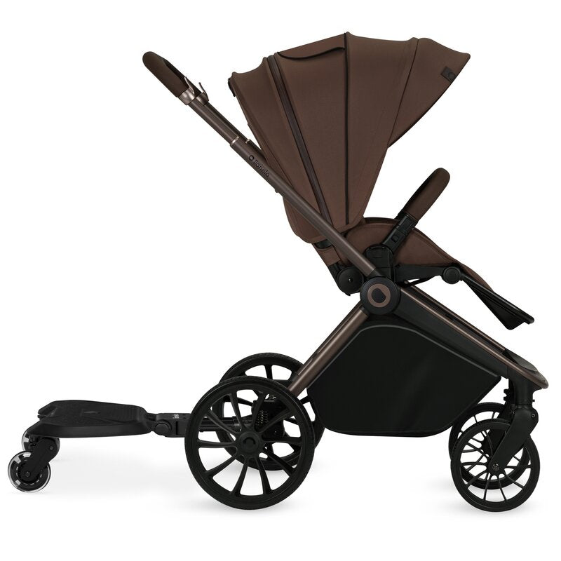 Adaptor universal carucior pentru al doilea copil, Lionelo, Buggy Board, 2 in 1, 3 pozitii reglare sezut pe inaltime, Platforma antiderapanta, Roti cu lumini colorate, Sustine 25 kg, Negru