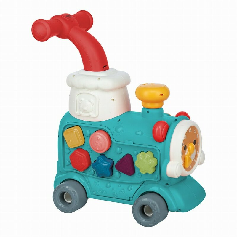 Antemergator 5 in 1 Magic Train, Free2Move, Cu diverse activitati de joaca, Panou Educational, Efecte sonore si luminoase, Green