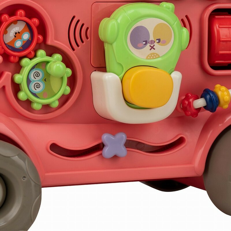 Antemergator 5 in 1 Magic Train, Free2Move, Cu diverse activitati de joaca, Panou Educational, Efecte sonore si luminoase, Pink