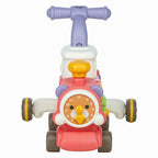 Antemergator 5 in 1 Magic Train, Free2Move, Cu diverse activitati de joaca, Panou Educational, Efecte sonore si luminoase, Pink