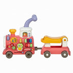Antemergator 5 in 1 Magic Train, Free2Move, Cu diverse activitati de joaca, Panou Educational, Efecte sonore si luminoase, Pink