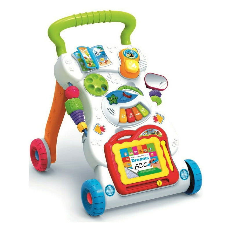 Antepremergator, Baby Mix, Educational cu sunete si lumini, Cu panou detasabil, Cu mini pian