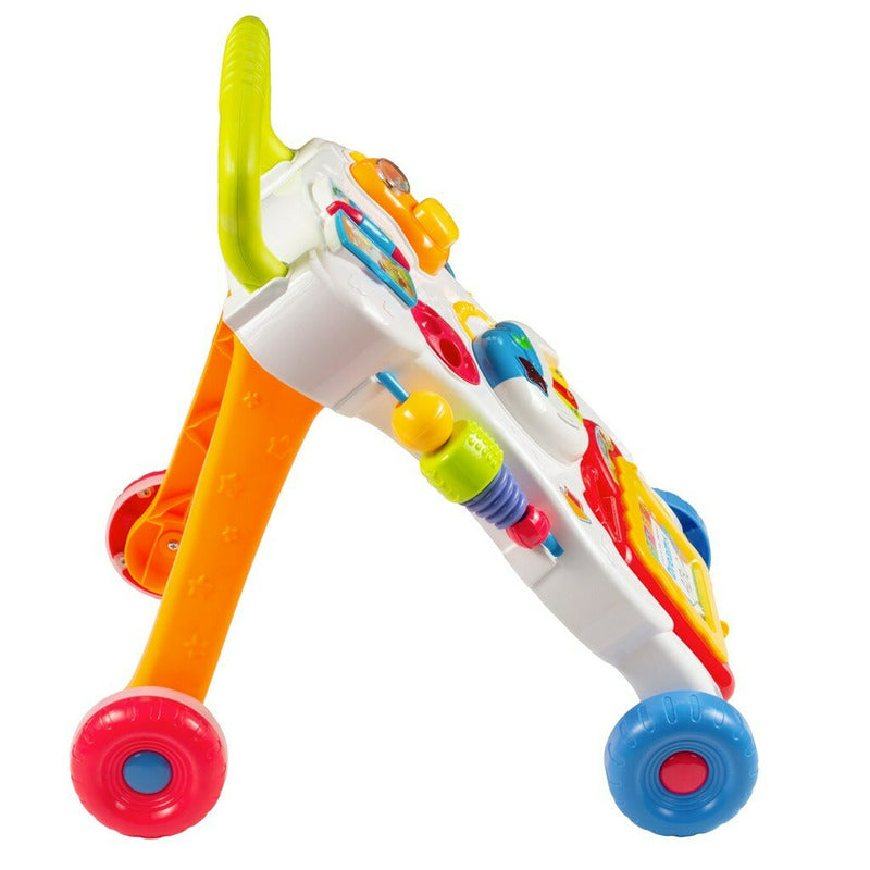 Antepremergător Baby Mix cu mini pian, Multicolor – vedere laterală