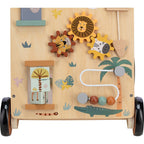 Antepremergator, Free2Play, My First Steps, Cu multiple activitati, Din lemn, , 31.8 x 26.5 x45.5 cm, Safari, Conform cu standardele europene EN71-1;2018, EN71-2:2020, EN71-3:2021