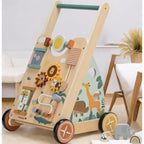 Antepremergator, Free2Play, My First Steps, Cu multiple activitati, Din lemn, , 31.8 x 26.5 x45.5 cm, Safari, Conform cu standardele europene EN71-1;2018, EN71-2:2020, EN71-3:2021