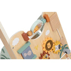 Antepremergator, Free2Play, My First Steps, Cu multiple activitati, Din lemn, , 31.8 x 26.5 x45.5 cm, Safari, Conform cu standardele europene EN71-1;2018, EN71-2:2020, EN71-3:2021