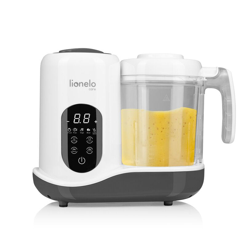 Aparat de gatit 5 in 1 Lionelo BabyMenu cu recipient din Tritan, Alb