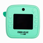 Aparat foto copii cu printare instant, Free2Play, Camere duale fata-spate, Cadre distractive, Cu 6 filtre, Dino