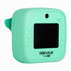 Aparat foto copii cu printare instant, Free2Play, Camere duale fata-spate, Cadre distractive, Cu 6 filtre, Dino