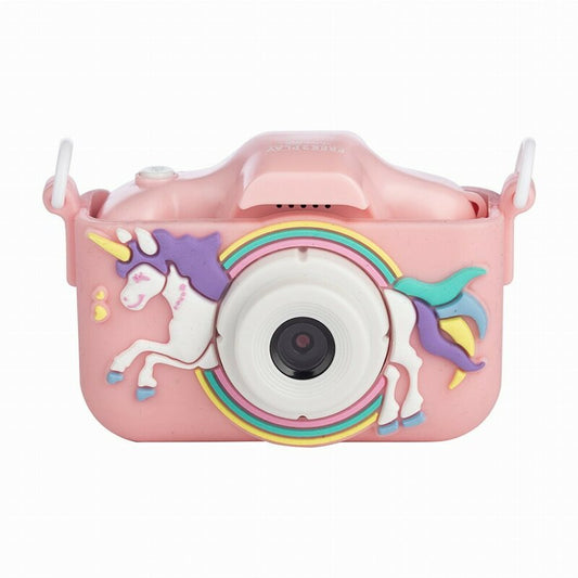 Aparat foto digital pentru copii, Free2Play, Cu functie selfie, Cadre distractive, Cu 6 filtre, Unicorn