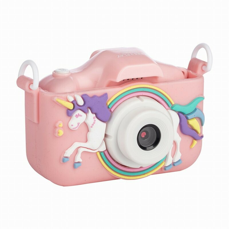 Aparat foto digital pentru copii, Free2Play, Cu functie selfie, Cadre distractive, Cu 6 filtre, Unicorn