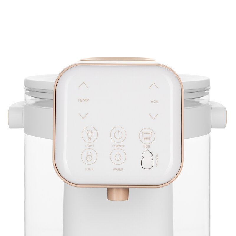 Aparat pentru incalzirea si declorizare apei, Lionelo, Babypresto 2.0, Pentru lapte parf, Lampa UV, Rezervor 3l, Lumina de noapte, Dozare 30- 300 ml, 1200 W, Afisaj digital, Alb