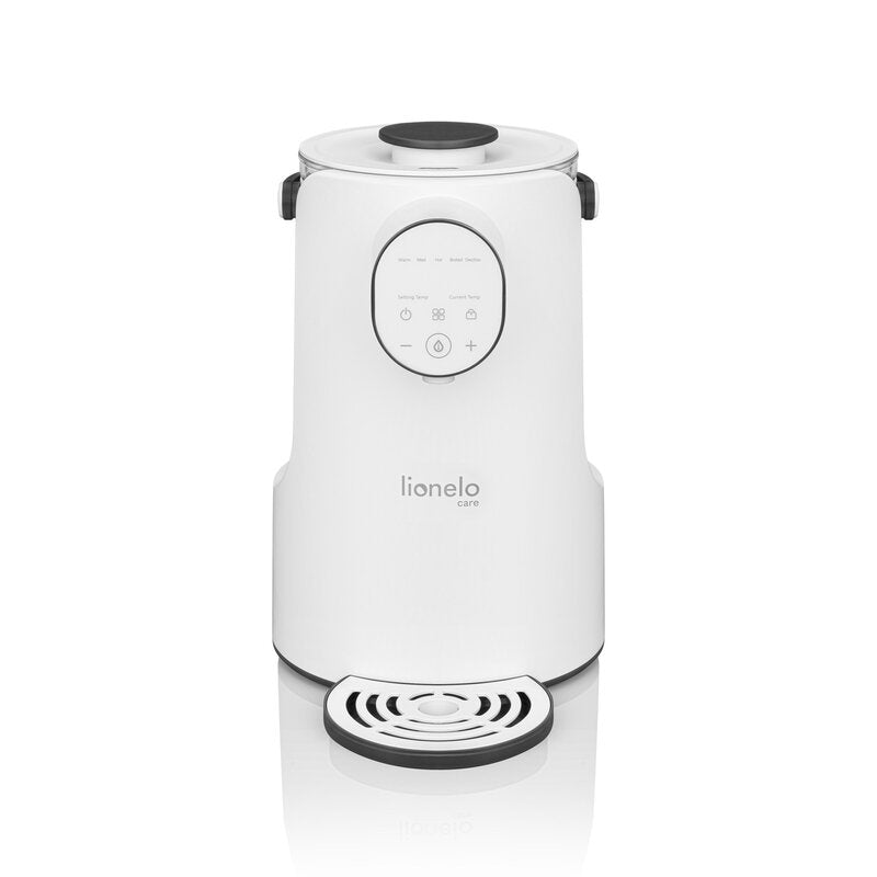 Aparat pentru incalzirea si declorizare apei, Lionelo, Babypresto, Pentru prepararea laptelui praf, Functie de incalzire si dozare a apei, Cu afisaj digital LED, Cu rezervor de 2 L, Alb