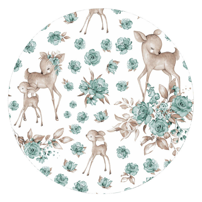 Aparatoare patut MimiNu cu 6 pernute Minky Sweet Deer Mint