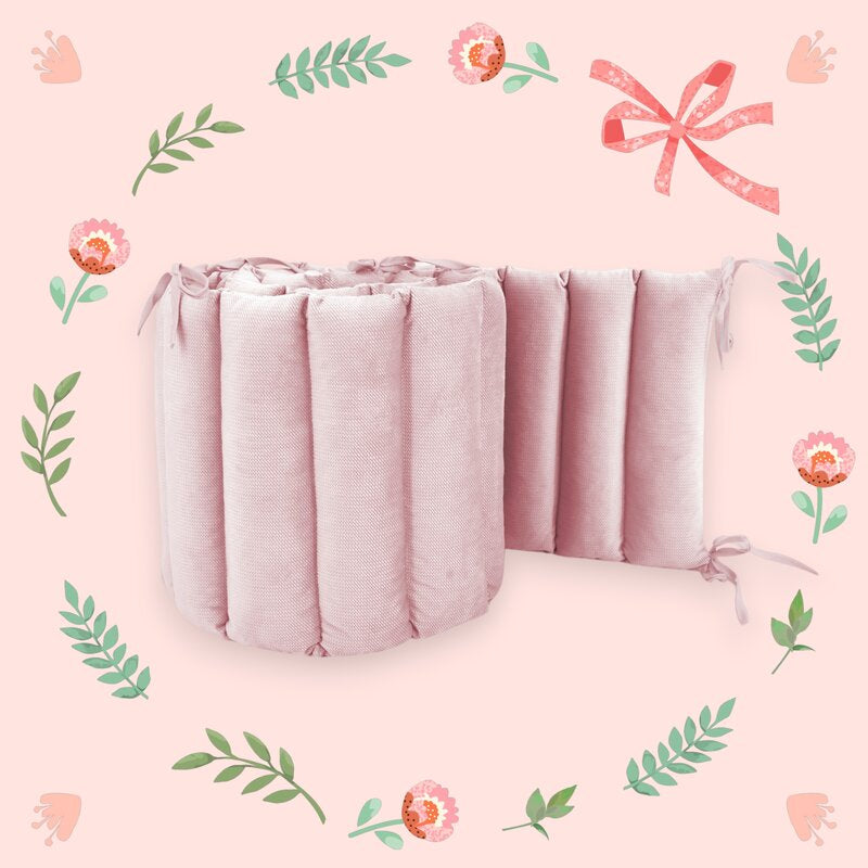 Aparatoare pentru patut, MimiNu, Tip panou, Pentru patut, Lungime 180 cm, Din catifea, Raspberry