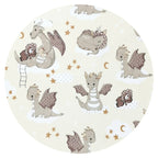 Apărătoare pătuț Qmini Dragons Beige 180x30 cm – prezentare produs