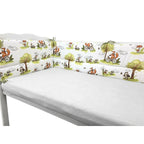Apărătoare pătuț Qmini Fox on bikes Natural 180x30 cm – imagine 6