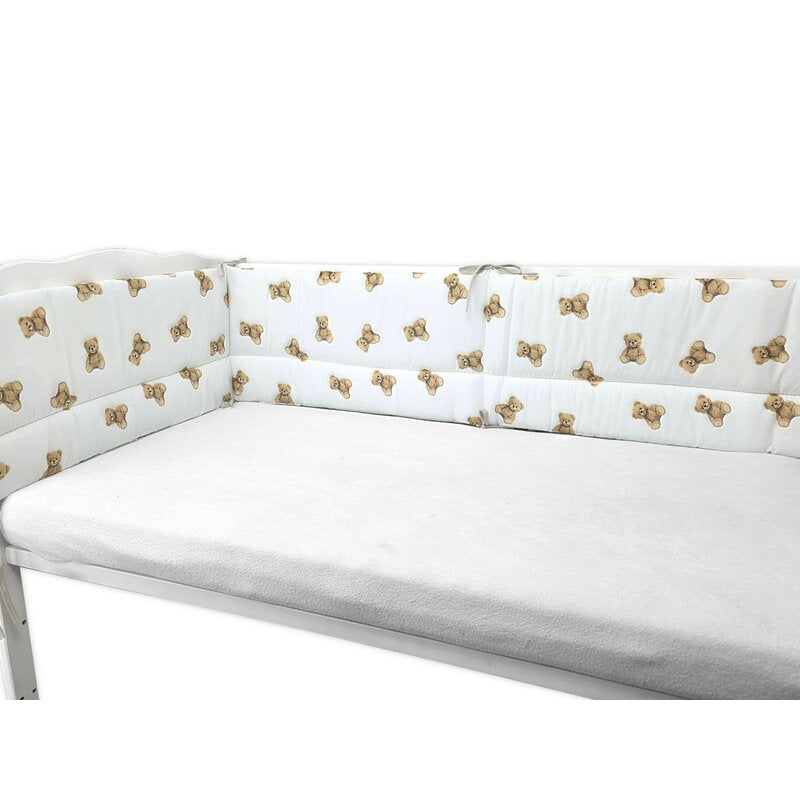 Apărătoare pătuț Qmini Teddy Toys 180x30 cm – imagine 5