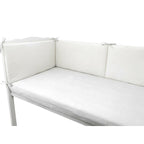 Apărătoare pătuț Qmini muselină 180x30 cm, Crem – imagine 6