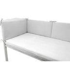 Apărătoare pătuț Qmini muselină 180x30 cm, Gri – imagine 6