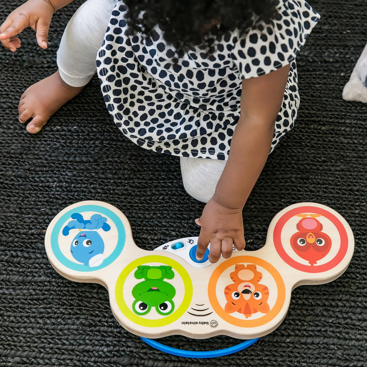 Tobă de lemn Baby Einstein Hape Magic Touch Drum – imagine de prezentare 5