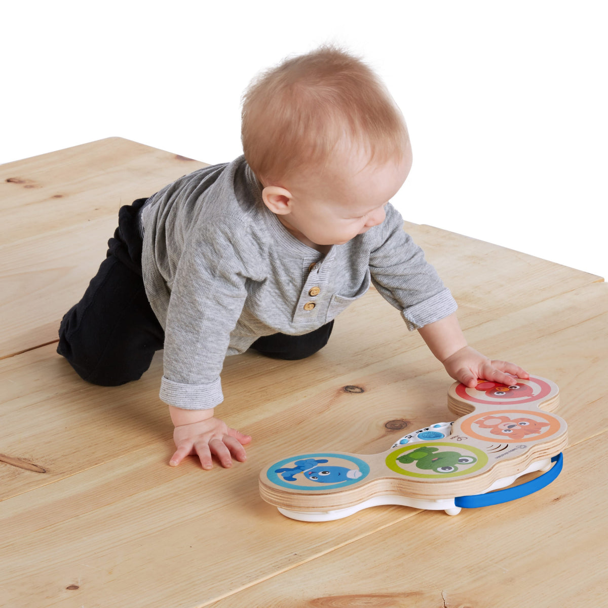 Tobă de lemn Baby Einstein Hape Magic Touch Drum – imagine de prezentare 3