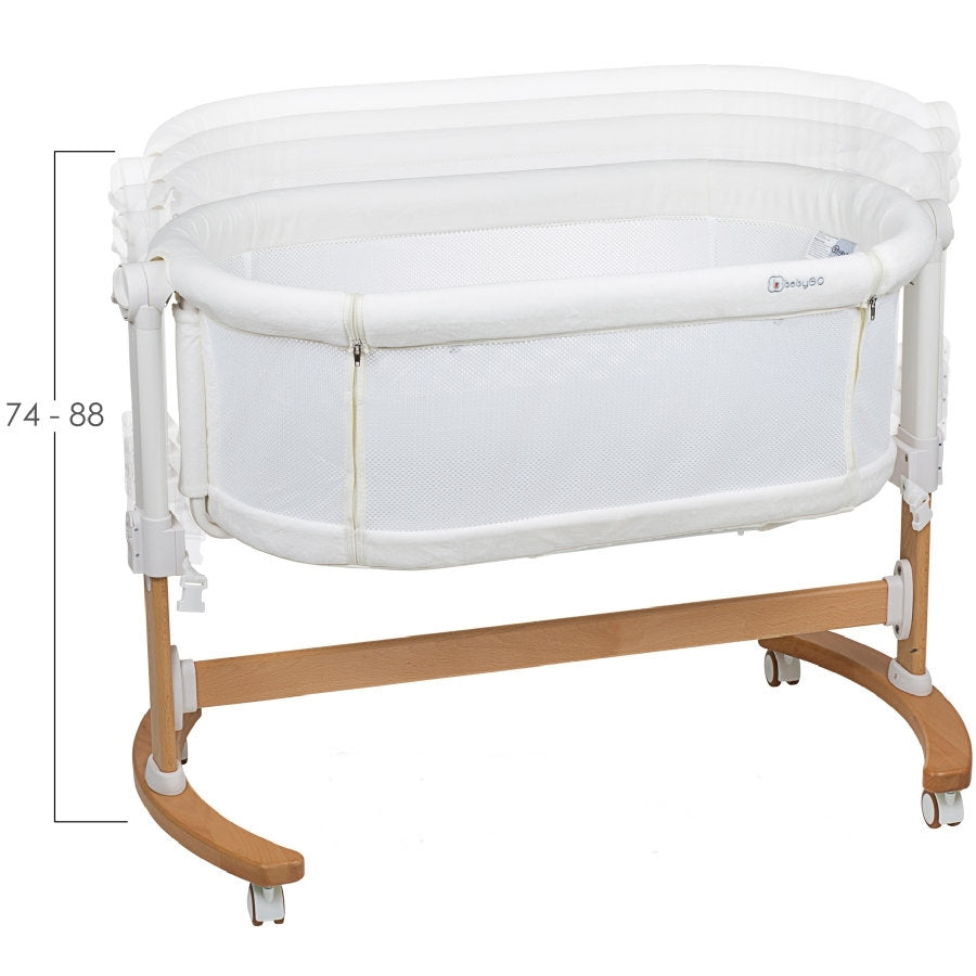 BabyGo - Patut co-sleeper 2 in 1 Amila, Creme