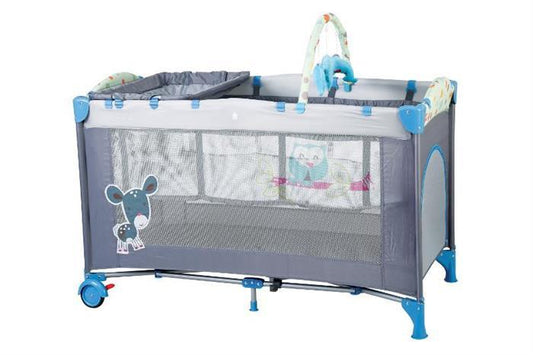 BabyGo - Patut pliant Sleepwell Blue