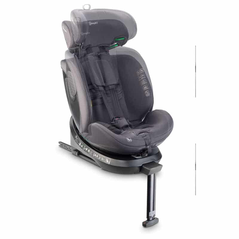BabyGo - Scaun auto rotativ cu isofix, MOVE360 Green, 40-150 cm, certificat R129