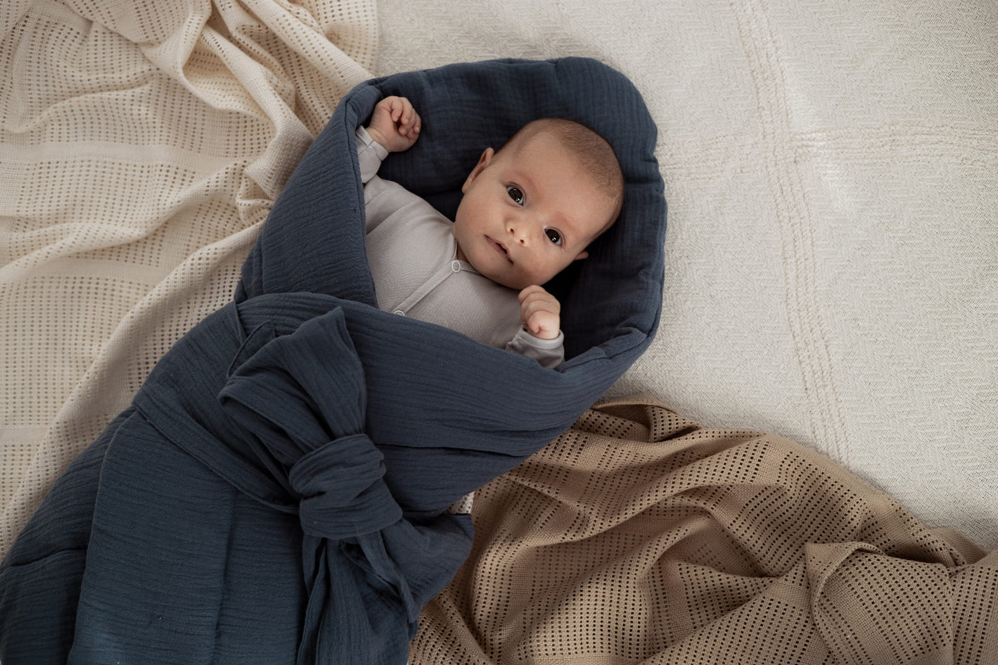 Wrap Babyhorn nou nascut Bumbac - Muselina Sleepee