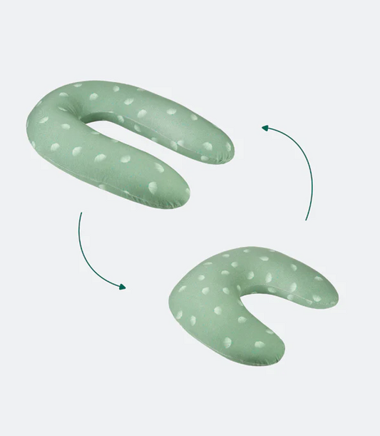 Pernă Babymoov B.Love 2în1 Bumbac Organic Formă U+C Verde Maternitate+Alaptare