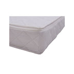 Saltea BabyNeeds Cocos Confort II 140x70x12 cm albă – detaliu al colțului și al husei matlasate
