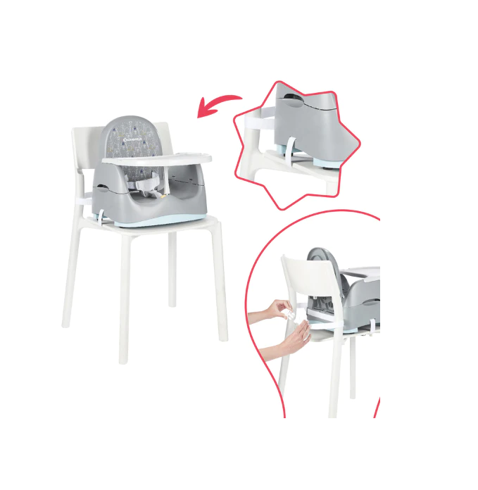 Booster compact Badabulle Home&Go din materiale reciclabile