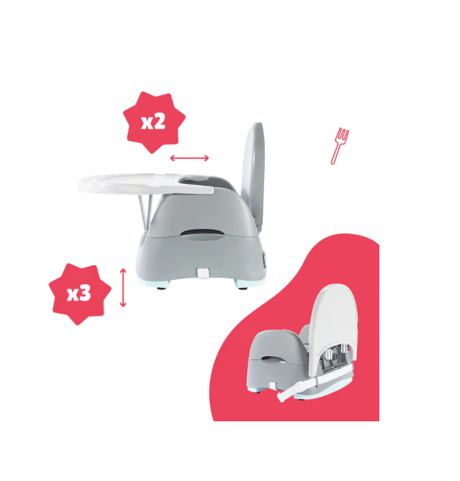 Booster compact Badabulle Home&Go din materiale reciclabile