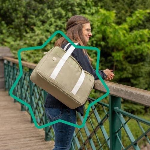 Badabulle - Geanta pentru scutece tip bowling Olive