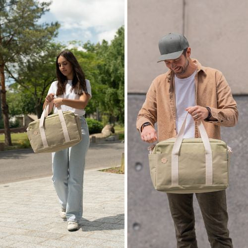 Badabulle - Geanta pentru scutece tip bowling Olive