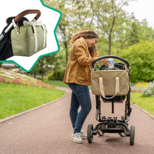 Badabulle - Geanta pentru scutece tip bowling Olive