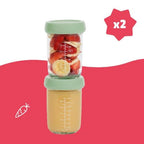 Set 2 boluri din sticla Badabulle Badabowls 220 ml