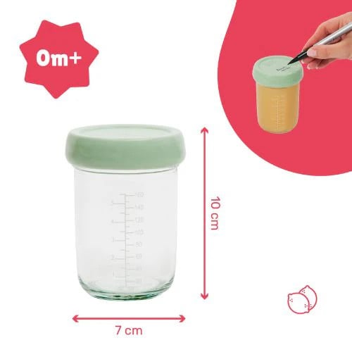 Set 2 boluri din sticla Badabulle Badabowls 220 ml